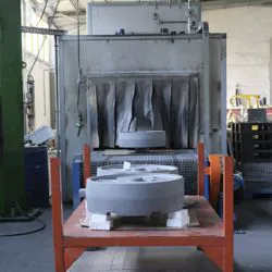 Air vein painting oven for cold box cores
