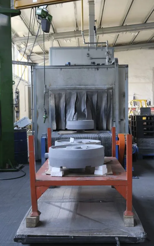 Air vein painting oven for cold box cores